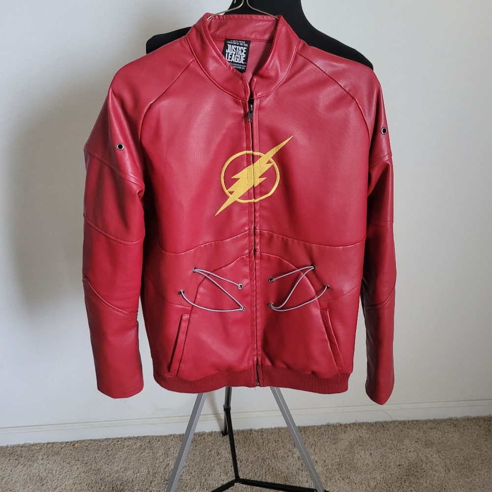 Flash leather jeacket